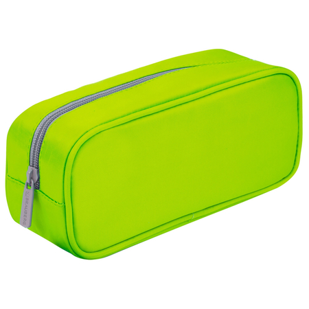 Пенал-косметичка однокамерный Brauberg King Size, 200*80*90 мм, Neon Green