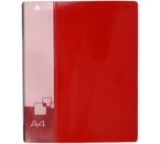 Папка пластиковая на 2-х кольцах «Бюрократ», толщина пластика 0,8 мм, красная