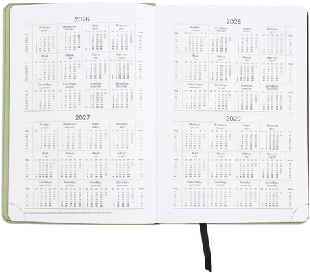 Ежедневник датированный на 2026 год BG Monochrome (А5), 145*210 мм, 176 л., Matcha, светло-зеленый