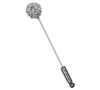 Брошь-булавка «Шамбала. Классика», длина 5,5 см, цвет белый с серебристым