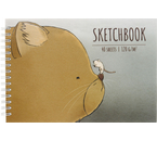 Скетчбук-альбом на гребне «Кошки-мышки», 210×140 мм, 40 л.