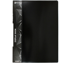 Папка пластиковая на 20 файлов «Бюрократ», толщина пластика 0,6 мм, черная