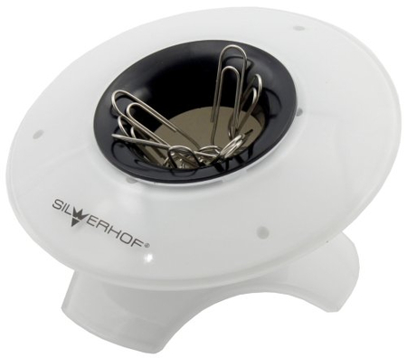 Диспенсер для скрепок Ice, 95*55 мм, черно-белый