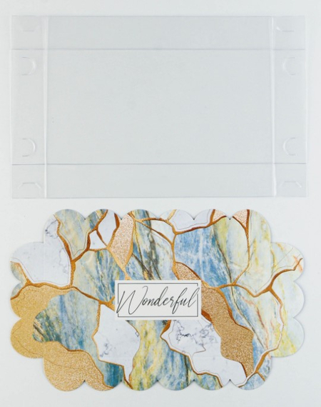 Коробка для кондитерских изделий с крышкой, 11*21*3 см, «Камень»