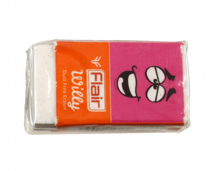 Ластик Flair Willy, 20*35*10 мм, белый Ластик Flair Willy, 20*35*10 мм, белый