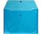 Папка-конверт пластиковая на кнопке inФормат, толщина пластика 0,15 мм, прозрачная голубая