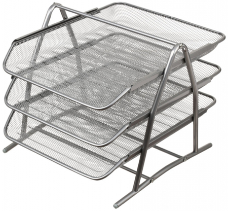 Лоток горизонтальный 3 секции, 350*270*250 мм, серебристый Лоток горизонтальный 3 секции, 350*270*250 мм, серебристый