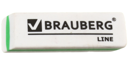 Ластик Brauberg Line, 57*18*8 мм, белый Ластик Brauberg Line, 57*18*8 мм, белый
