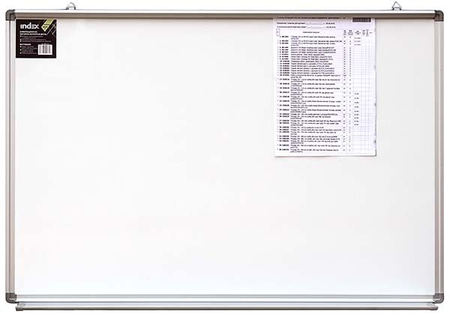 Доска магнитно-маркерная Index , 60*90 см, с полкой