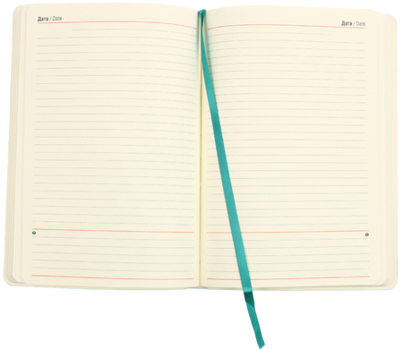 Ежедневник недатированный Qredo Flex, 145*210 мм, 136 л., бирюзовый