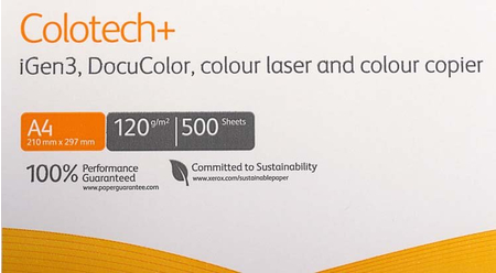 Бумага офисная Xerox Colotech+ Uncoated (без покрытия), А4 (210*297 мм), 120 г/м2, 500 л.