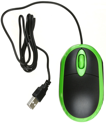 Мышь компьютерная Sh. SH06, USB, проводная, черно-зеленая Мышь компьютерная Sh. SH06, USB, проводная, черно-зеленая