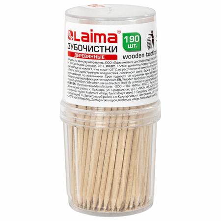 Зубочистки Laima, 190 шт. Зубочистки Laima, 190 шт.