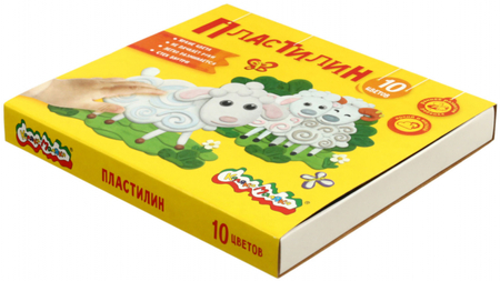 Пластилин «Каляка-Маляка», 10 цветов, 150 г, со стекой Пластилин «Каляка-Маляка», 10 цветов, 150 г, со стекой