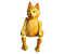 Сувенир деревянный «Кошка. Висячие лапки», 4,5*9*25 см, рыжий