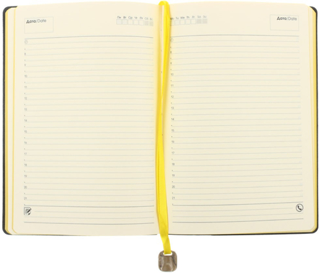 Ежедневник недатированный In Black, 145*210 мм, 136 л., желтый