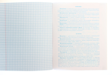 Тетрадь общая А5, 48 л. на скобе «Школьная классика», 165*200 мм, клетка, «Обществознание»