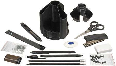 Органайзер настольный «Стамм» MiniDesk, 13 предметов, черный