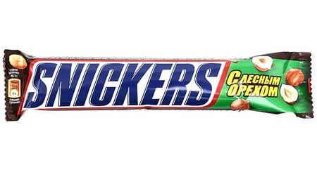 Батончик шоколадный Snickers, 81 г, с лесным орехом, карамелью и нугой