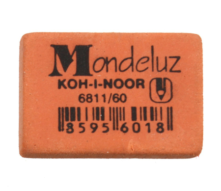 Ластик Mondeluz, 30*20 мм, оранжевый Ластик Mondeluz, 30*20 мм, оранжевый