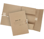 Папка картонная на завязках «Дело» (2 завязки) «Полиграфкомпонент», А4, ширина корешка 40 мм, плотность 420 г/м², немелованная, серая