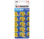 Батарейки щелочные дисковые Sonnen Alkaline, A192, G3, LR41, 1.5V, 10 шт.