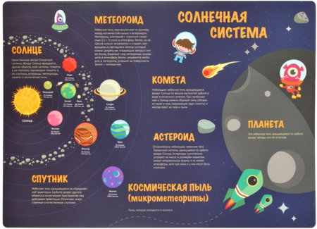 Подложка настольная детская Silwerhof, 33*46 см, «Солнечная система» Подложка настольная детская Silwerhof, 33*46 см, «Солнечная система»