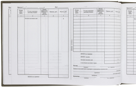 Кассовая книга , 210*301 мм, 100 л., ассорти
