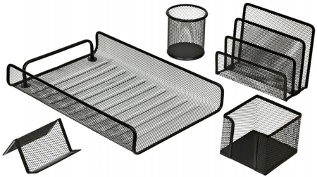 Набор настольный из 5 предметов, 5 предметов, черный Набор настольный из 5 предметов, 5 предметов, черный