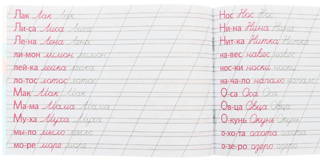 Пропись «Каллиграфическая пропись», 200*140 мм, «Пишем слова» Пропись «Каллиграфическая пропись», 200*140 мм, «Пишем слова»