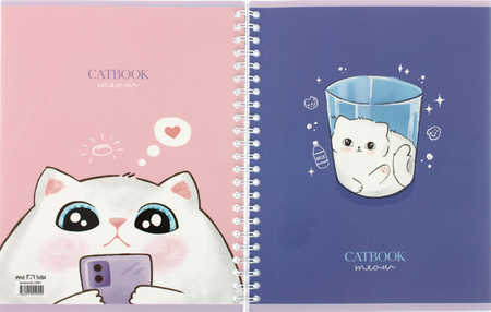Тетрадь общая А5, 80 л. на гребне Meshu Cat Book, 165*205 мм, клетка Тетрадь общая А5, 80 л. на гребне Meshu Cat Book, 165*205 мм, клетка