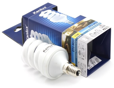 Лампа люминесцентная энергосберегающая Kanlux , ETU-MSS 11W/841 E14, 11W (220-240V), цоколь E-14
