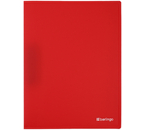 Папка пластиковая с боковым зажимом и карманом Berlingo Soft Touch, толщина пластика 0,7 мм, красная