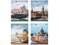 Тетрадь-брошюра общая А5, 48 л. на скобе «Красивые города»