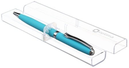 Ручка шариковая автоматическая Mambo, корпус голубой, стержень синий