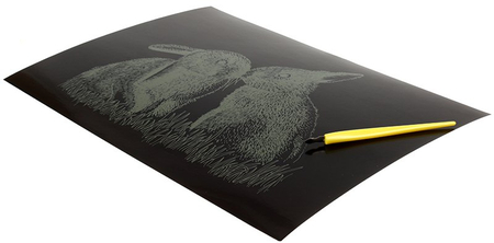 Набор для творчества «Гравюра» Decola, «Кролики», с эффектом золотистого металлика
