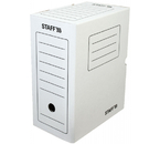 Короб архивный из гофрокартона Staff Valved, корешок 150 мм, 260×325×150 мм, белый Короб архивный из гофрокартона Staff Valved, корешок 150 мм, 260×325×150 мм, белый