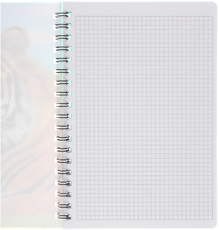 Блокнот на гребне А4 «Дикий животный мир», 180*260 мм, 94 л., клетка, ассорти