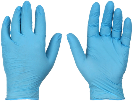 Перчатки с нитриловым покрытием A.D.M. «Стандарт», размер XL, 50 пар (100 шт.), голубые