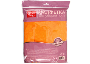 Тряпка для мытья пола из микрофибры OfficeClean «Люкс», 70×80 см, оранжевая