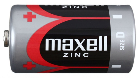 Батарейка солевая Maxell Zinc, D, R20, 1.5V