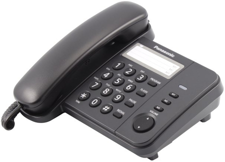 Телефон KX-TS2352RU Panasonic, черный Телефон KX-TS2352RU Panasonic, черный