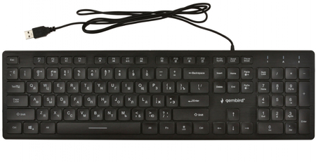 Клавиатура Gembird KB-UML3-01-W-RU с подсветкой, USB, проводная, черная