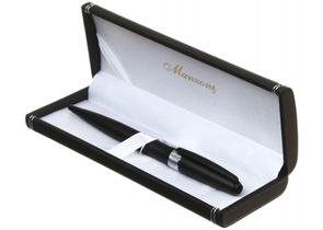 Ручка подарочная шариковая Manzoni Conti, корпус — черный матовый металл