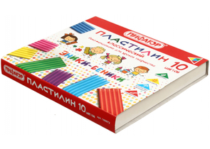 Пластилин классический «Эники-Беники. Пифагор», 10 цветов, 200 г., со стеком
