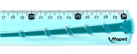 Линейка пластиковая Maped, 30 см, прозрачная цветная, ассорти (цена за 1 шт.)