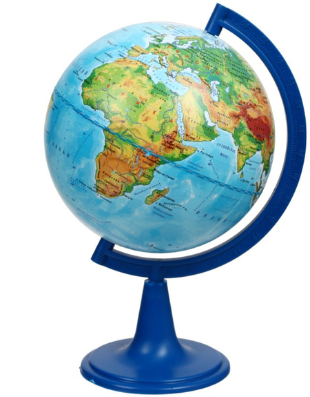 Глобус физический «Глобусный мир», диаметр 150 мм, 1:84 млн