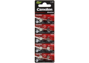 Батарейки щелочные дисковые Camelion Alkaline, AG3, LR41, 1.5V, 10 шт.