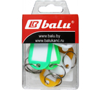 Набор брелоков для ключей Balu, 49×20 мм (30×14 мм), 6 шт., с пленкой, ассорти