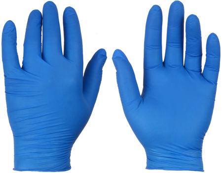Перчатки нитриловые одноразовые Optima Gloves, размер L, 50 пар (100 шт.), синие Перчатки нитриловые одноразовые Optima Gloves, размер L, 50 пар (100 шт.), синие